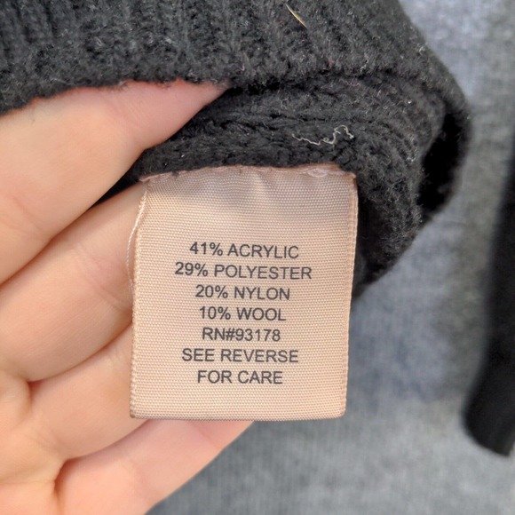 Philosophy Republic Clothing Womens Wool Blend Sweater Black Small Cold Shoulder - Picture 9 of 12